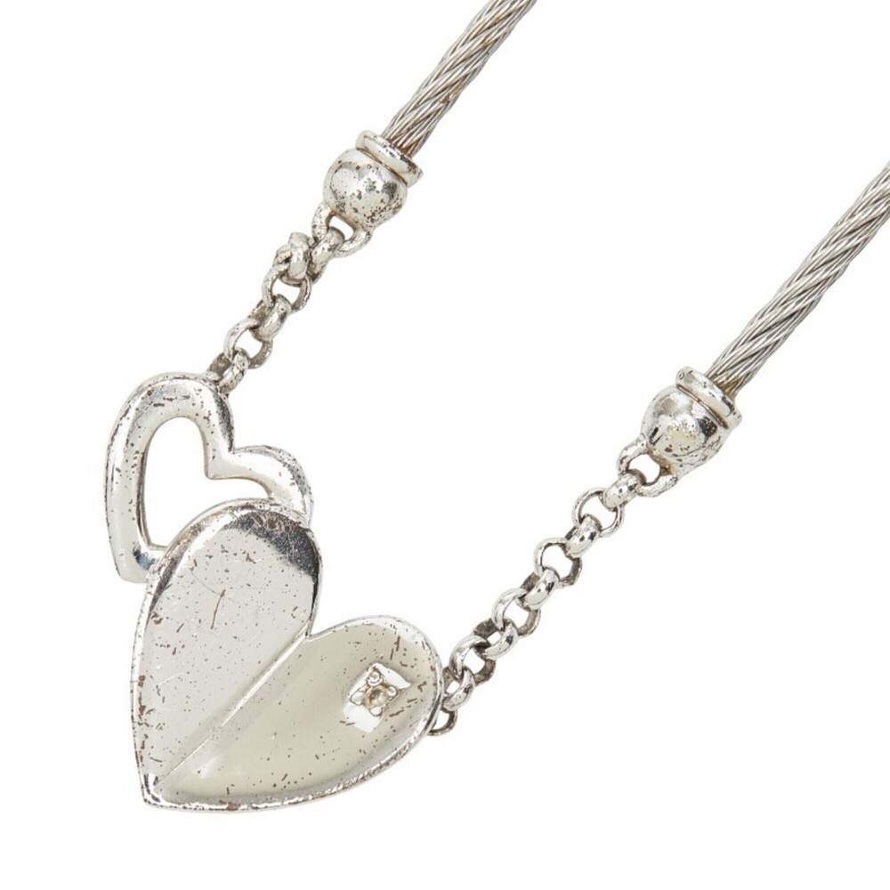 CHARRIOL Heart Chain Pendant Necklace, Silver Metal, Women's
